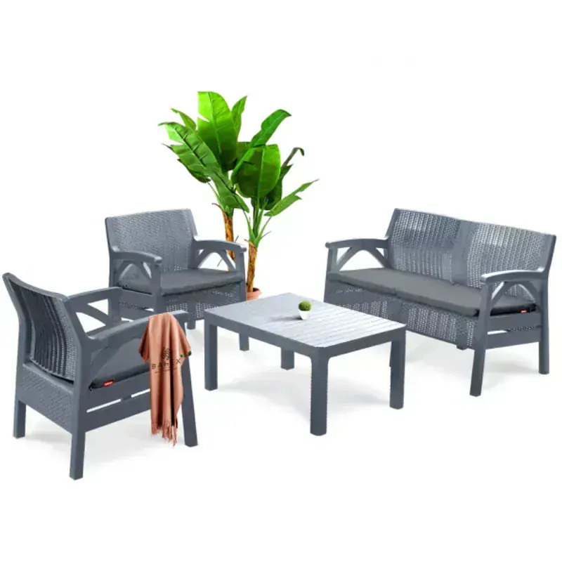 Evmila Premium Rattan Balkon Oturma Grubu