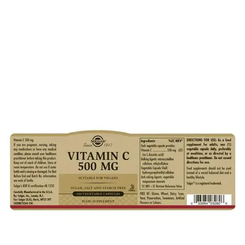 Solgar Vitamin C 500mg