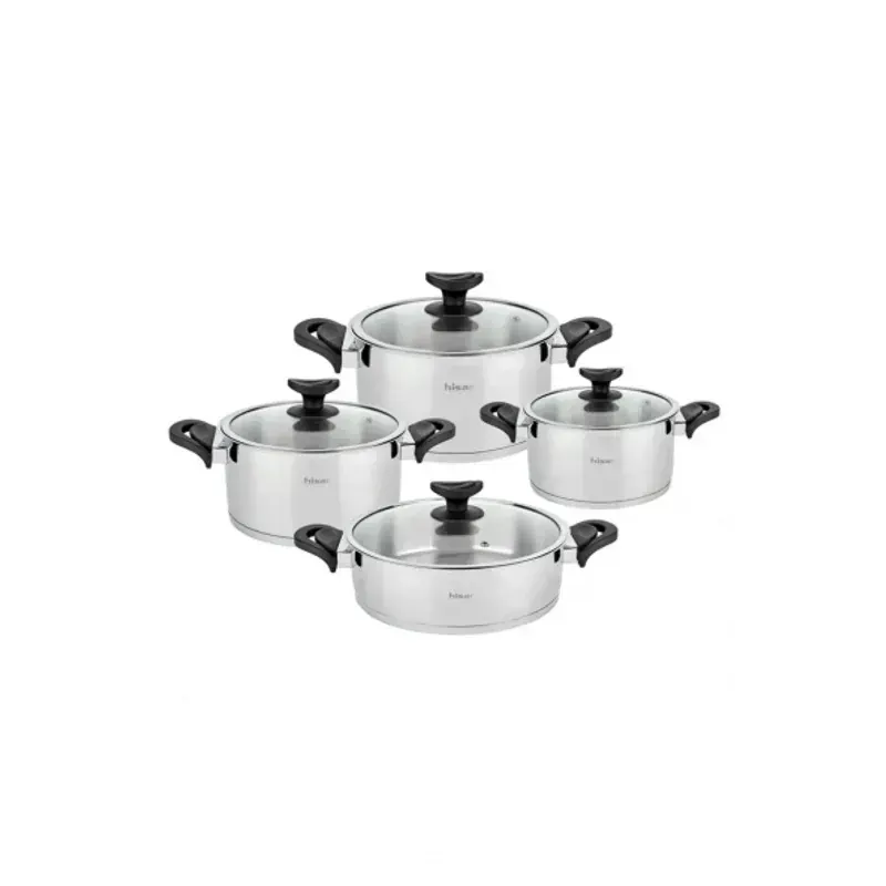 Hisar Vega Soft Touch 8 Parça Çelik Set