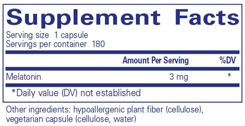 Pure Encapsulations Melatonin 0.5 mg