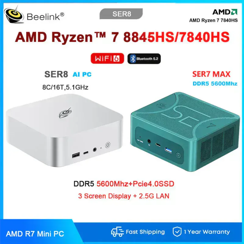 Beelink SER8 (Ryzen 7 8845HS / 32GB / 1TB)