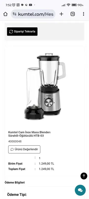 Kumtel Masa Üstü Vantilatör