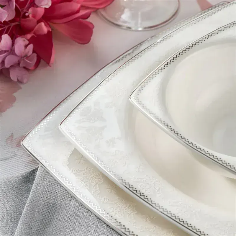 Karaca Fine Pearl Gümüş 85 Parça Yemek Takımı