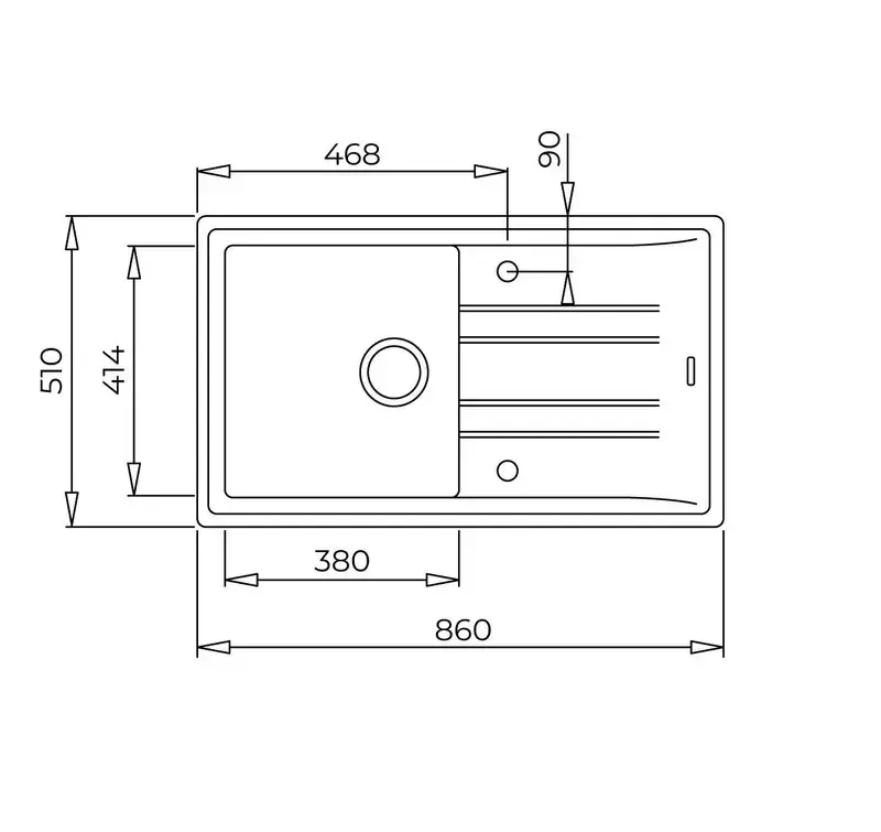 Teka Stone 50 B-TG Granit Antrasit