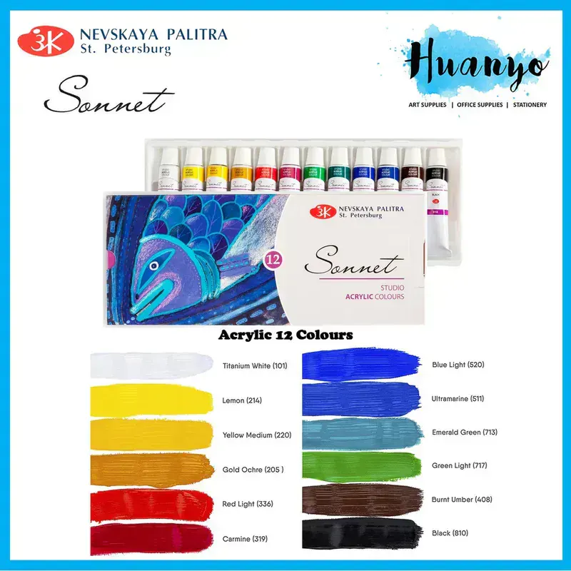 Sonnet Polimer Kil 12 Renk Seti