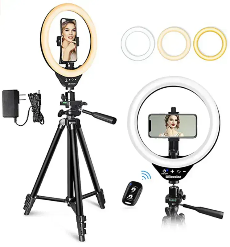 UBeesize 10" Ring Light + Tripod