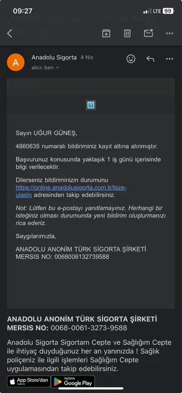Anadolu Sigorta TSS