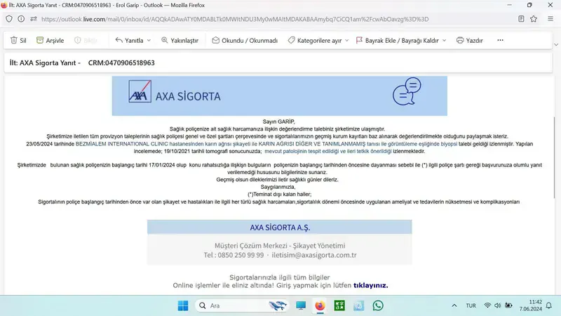 Axa Sigorta Tamamlayıcı Sağlık