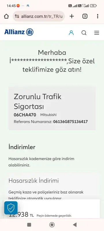 Allianz Sigorta Zorunlu Trafik