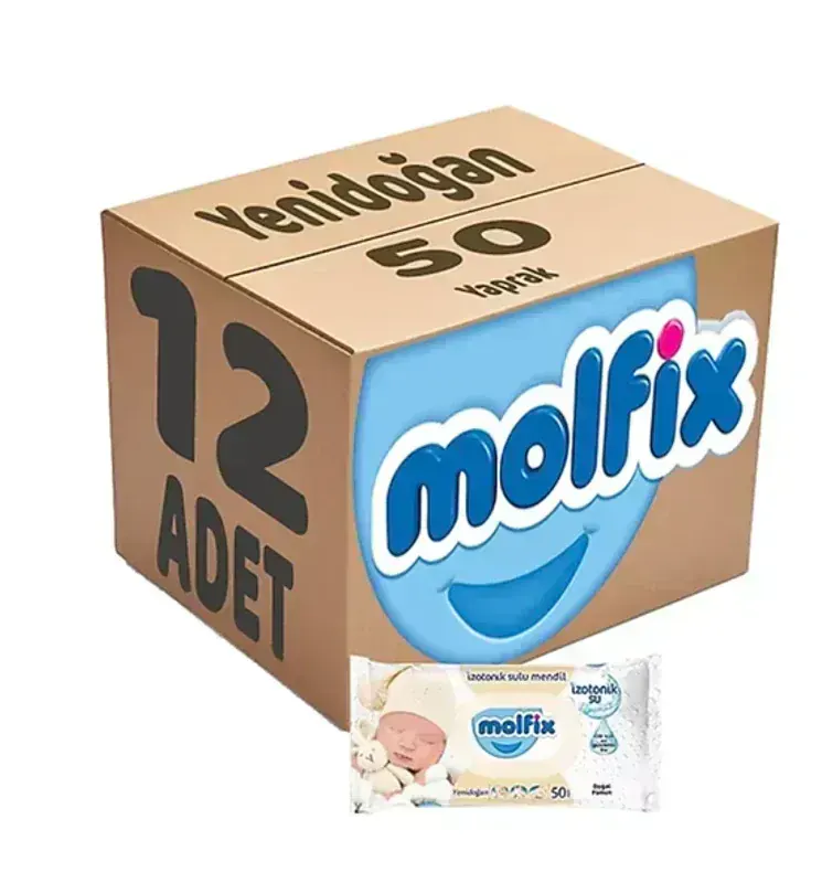Molfix İzotonik Yenidoğan 12li (480 Yaprak)